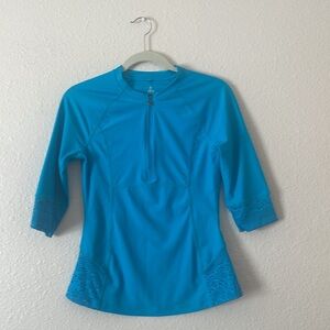 Prana Vibrant Blue Activewear Top, Swim top. Size small